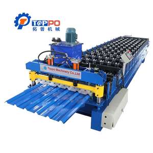 Vollautomatische CE/ISO-zertifizierte Farbstahl-Rollformlinie Trapezförmige IBR-Dachblechherstellungsmaschine für den Bau - Product Image 2