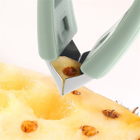 Keukenhulpje handleiding fruit groente tool roestvrij staal PP plastic aardbeienontpitter voor ananas