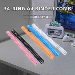 Pinglory 34 anneaux de reliure spirale en plastique A4, pas 3:1, pour carnet à feuilles mobiles réglable DIY - Product Image 2