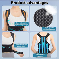 Correcteur de posture réglable pour hommes avec sangle dorsale et soutien des épaules