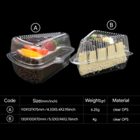 Effacer Eco Jetable En Plastique Triangle Pâtisserie Fromage Sucré Boîte Emballage Alimentaire Individuel pour Gâteau Vernissage Gaufrage Caractéristiques