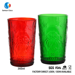 Verre à vin rouge à pied court épaissi avec motif de <span class=keywords><strong>Père</strong></span> Noël <span class=keywords><strong>en</strong></span> relief vintage personnalisé Samyo - Product Image 3