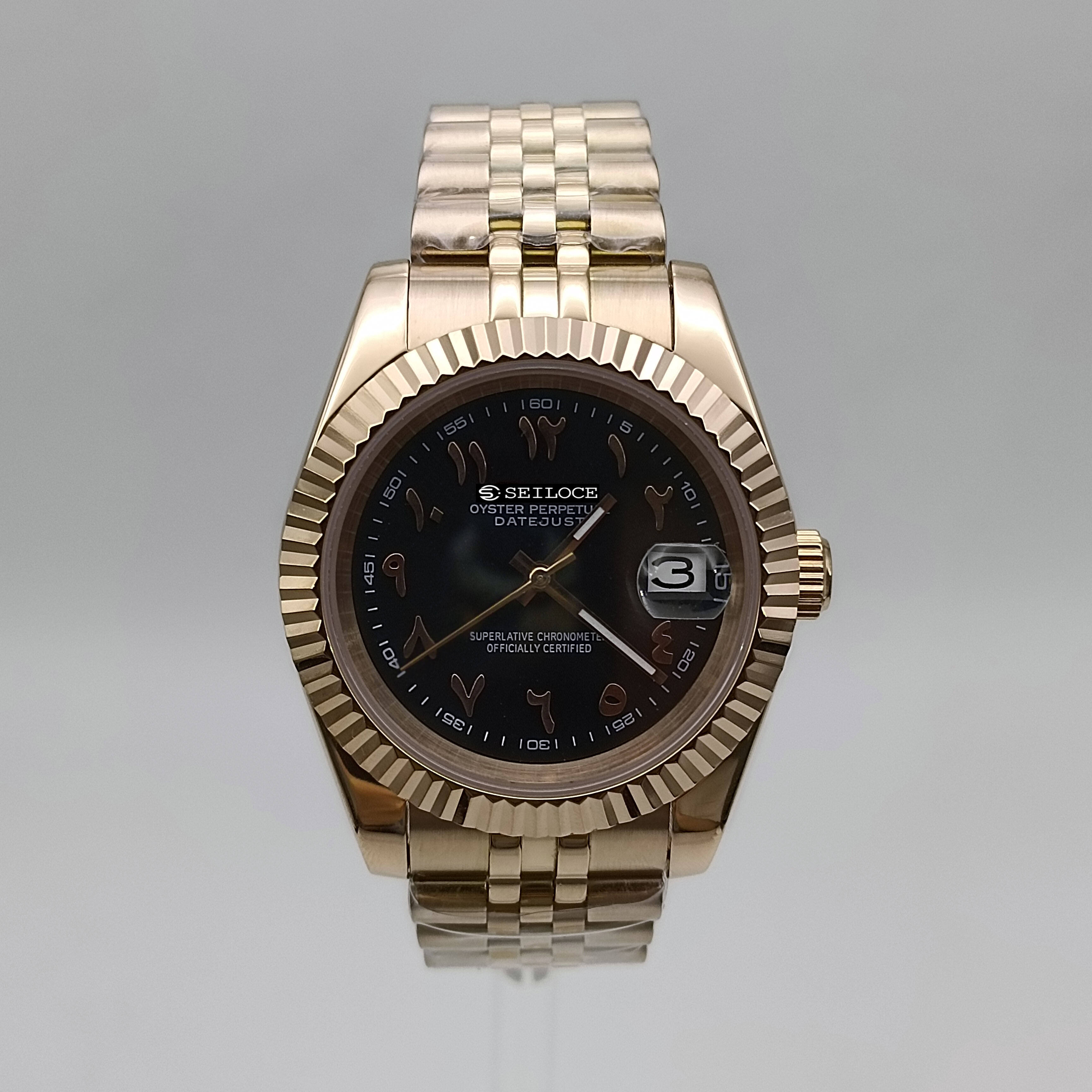 Rose Gold Case+Black Dial