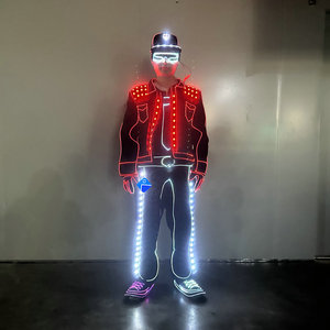 Thay đổi màu sắc LED Phi Hành Gia trang Phục Câu lạc bộ đêm bên quần áo ánh sáng dành cho người lớn LED Robot phù hợp với trang phục - Product Image 2