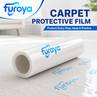 Film protecteur transparent en PE souple pour tapis avec surface lisse et brillante, facile à décoller et à manipuler