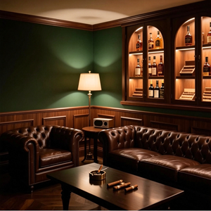 Canapé de salon pour cigare, style américain, club privé, ensemble de <span class=keywords><strong>bar</strong></span> à whisky vintage, mobilier chinois en bambou de style Old Money - Product Image 4