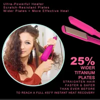 Lisseur de cheveux professionnel MCH à infrarouge pour salon, marque privée, 480F, en nano-titane