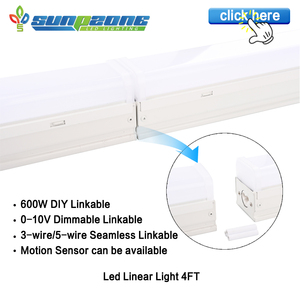 Aluminum <strong>Office</strong> Linear <strong>Lighting</strong> <strong>Fixtures</strong> Seamless Linkable 4ft 8ft Led Linear Light for Supermarket - Product Image 2