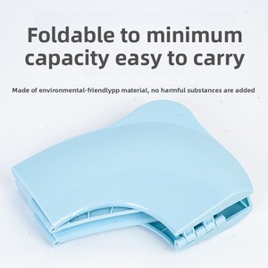 Siège de toilette portable simple pour enfants, pliable pour la maison et les voyages, tapis antidérapant pour bébé, facile à nettoyer, structure autoportante en plastique - Product Image 2