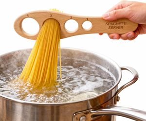 Outil de mesure pour <span class=keywords><strong>pâtes</strong></span> <span class=keywords><strong>en</strong></span> bois de hêtre de qualité supérieure, mesureur de spaghetti <span class=keywords><strong>en</strong></span> bois avec contrôle précis des portions (1 à 4 portions) pour la cuisine - Product Image 4