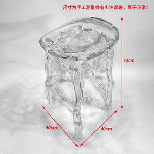 Light Luxury <strong>and</strong> <strong>High</strong>-end Resin bar Chair, Nordic Transparent <strong>and</strong> Simple <strong>High</strong> <strong>Stool</strong>, Coffee Shop bar Chair, Island <strong>Table</strong> Chair - Product Image 6