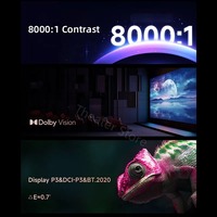 Projecteur laser triple couleur 4K Dangbei S7 Ultra Max 5800CVIA avec zoom optique, Dolby Vision, vidéo 3D pour cinéma maison