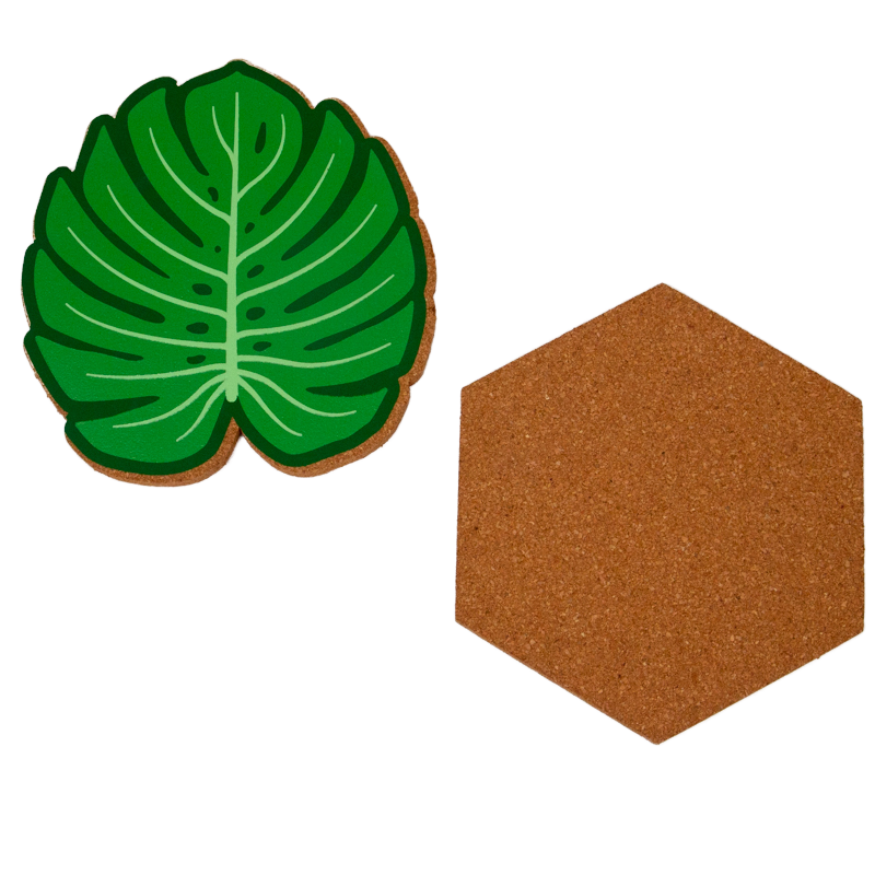 Custom Leaf Shaped Wall Cork Notice