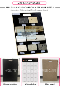 Biểu tượng tùy chỉnh <span class=keywords><strong>MDF</strong></span> Bảng di động cho đá nhân tạo khảm treo gốm gạch Granite mẫu bảng hiển thị cho đứng - Product Image 4
