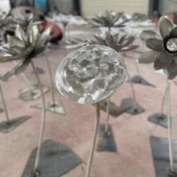 Sculpture de papillon, fleur de lotus, sculpture en acier inoxydable, ange, art de jardin extérieur, décoration personnalisable