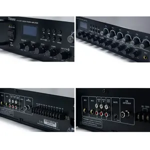 Thinuna Penguat Daya Audio 6 Zona Sistem PA Seri VTA 5 EQ Suara Efektor Mixer Amplifier dengan Kontrol Volume Independen