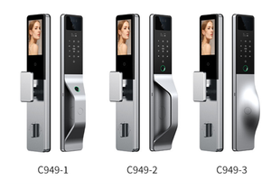 लकड़ी के दरवाजे क्लाउड डेटा फैशन हैंडल फिंगरप्रिंट 3 डी फेस मास्क पहचान ट्यूया वाईफाई स्मार्ट दरवाजा लॉक - Product Image 5