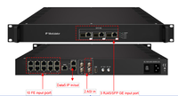 Modulateur numérique professionnel 16-48 canaux, entrée IP/ASI, sortie DVB-C/DVB-T/ISDB-T, système de rémultiplexage TS pour tête de réseau de télévision par câble