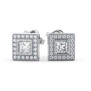 Real 14K Gold 0.55CTW Certified CVD Lab Grown Princess Cut <b>Diamond</b> Stud <b>Earrings</b> Women Fashion High Quality Fine Jewelry <b>Earring</b> - Product Image 3