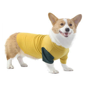 Vêtements pour chiots Teddy et Corgi, vert foncé, jaune gingembre, haute élasticité, hiver, printemps, automne, couche de base pour animaux de compagnie, petits et moyens chiens - Product Image 4