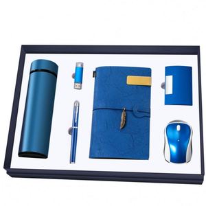 Juego de Regalo Empresarial de Oficina con Botella de Agua y Cuaderno Promocionales de Alta Calidad con Logotipo Personalizado Impreso en Serigrafía - Product Image 1