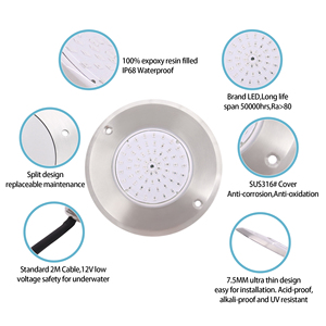 Đèn <span class=keywords><strong>LED</strong></span> gắn tường dưới nước cho hồ bơi Joyful Partner PAR56 RGB <span class=keywords><strong>LED</strong></span> 6W 10W 18W 35W - Product Image 3