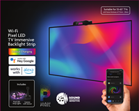 Bandes lumineuses LED intelligentes pour téléviseur avec caméra, synchronisation musicale Tuya, application Google Alexa, Wi-Fi, immersion lumineuse, 55 à 65 pouces