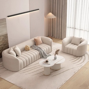 Minimalist Hotel Living Room Contemporary Bedroom Straight-Line Set Guesthouse Reception Lounge Area <b>Chair</b> Coffee Table - Product Image 2