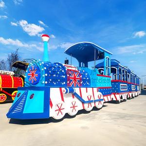 Hấp dẫn vui chơi giải trí công viên thiết bị pin hoạt động bàn ủi hơi nước đầu máy xe lửa cho tham quan - Product Image 3