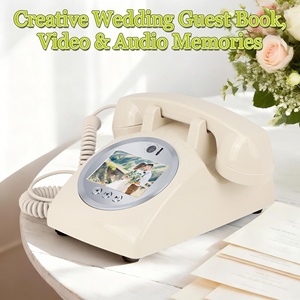 Livre d'or audio personnalisable, design <span class=keywords><strong>portable</strong></span>, livre d'or audio vidéo, téléphone pour mariages, anniversaires, remises de diplômes, téléphone - Product Image 5