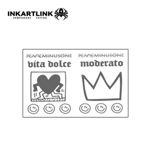 <span class=keywords><strong>Tatuaje</strong></span> Semipermanente al por Mayor con <span class=keywords><strong>Diseño</strong></span> Artístico de <span class=keywords><strong>Corona</strong></span> y Corazón, Resistente al Agua, con Extracto Natural de Frutas, Duración de 2 Semanas - Product Image 3