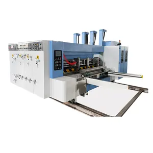 Full Automatic Carton Box Making Machine 4 Colors Flexo Corrugated Automatic Printing Slotting And Die Cutting Machine