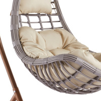Prix bas Type d'oeuf chaise chaise oeuf chaise extérieur intérieur rose Pe rotin chaise suspendue