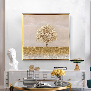 Hợp kim nhôm chải khung hình dải trang trí cong kim loại Vải Khung Ảnh Vàng đen khung Áp phích - Product Image 2