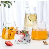Nouveau design personnalisé gobelet en verre à whisky de montagne en forme de volcan en borosilicate