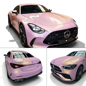 <span class=keywords><strong>Film</strong></span> Vinyle Rose Brillant PET à Effet Anti-Transpiration pour Voiture, Rouleau de Vinyle Auto Rose Changeant de Couleur, <span class=keywords><strong>Film</strong></span> de Protection Anti-Décoloration Rose PPF pour Carrosserie Automobile - Product Image 2