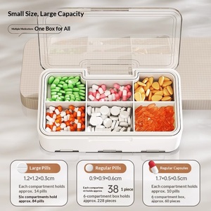 7/21/28-Compartment Weekly Pill Organizer Portable 7-Day Medication Organizer Airtight Pill Organizer - Product Image 1