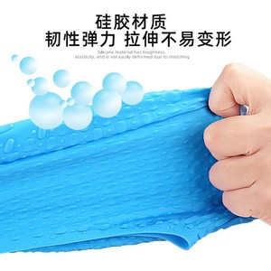 Bonnet de bain en silicone, taille extra large, protection imperméable des oreilles, pour adultes, unisexe, couleur unie - Product Image 5