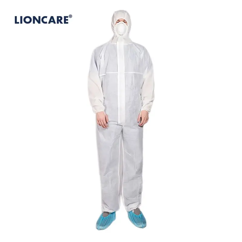 اللوحة المتاح الملابس مخصص أفرول للعمل PPE كامل الجسم العزلة ثوب المعطف نوع 5/6