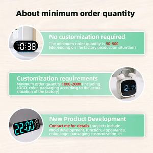 Лидер продаж в Европе и Америке, вибрирующий будильник, умный дисплей, день, дата, время, светодиодный Будильник для людей с нарушениями слуха - Product Image 4