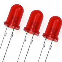 LED InGaN 5 mm rouge, vert, bleu, jaune, blanc, super lumineux, source 5 V, angle de vision de 15°, montage traversant, personnalisable en usine