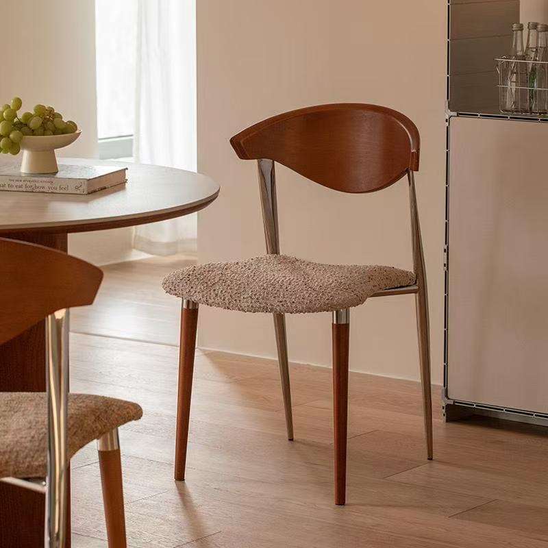 Coussin d'assise en tissu fibre noyer + marron