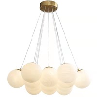 BGST lumière moderne luxe créatif planète lampe bulle boule lustre lampe en verre nordique moderne Designers verre suspension