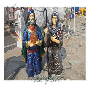 Décoration d'église en fibre de verre Nativité grandeur nature Christ <span class=keywords><strong>bébé</strong></span> jésus <span class=keywords><strong>naissance</strong></span> Figure Nativité Sculpture religieuse Nativité ensemble Statue - Product Image 3