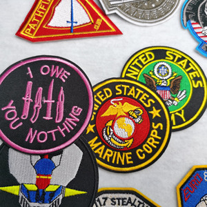 Sẵn sàng để tàu không khí polit dệt thêu các bản vá lỗi máy bay may trên sắt trên vá phi công xe tăng cái chết ban nhạc logo chính thức dệt vá - Product Image 6