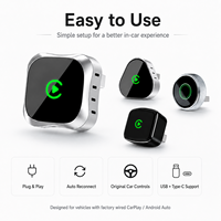 Adaptateur CarPlay sans fil et dongle Android Auto, adaptateur USB pour voiture Plug and Play avec Wi-Fi double bande, Bluetooth 5.2 et mise à jour OTA