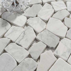 Dễ dàng cài đặt phòng tắm tường khảm gạch đá cẩm thạch màu xám nhà bếp <span class=keywords><strong>backsplash</strong></span> khảm sàn gạch - Product Image 6