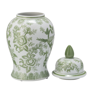 Vaso in ceramica con disegno di uccelli e fiori per decorazioni per la casa, vaso da tempio, decorazione moderna per il soggiorno. - Product Image 2
