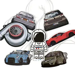 Carta per auto carina con logo personalizzato a forma di auto di alta qualità per pulire il deodorante per auto