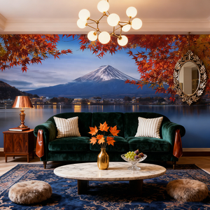 Papel Tapiz Moderno Impermeable de Tela de Seda con Diseño de Restaurante Japonés de Sushi, <span class=keywords><strong>Mural</strong></span> de Paisaje Natural <span class=keywords><strong>del</strong></span> Monte Fuji y el <span class=keywords><strong>Lago</strong></span> Kawaguchiko, Fácil de Instalar - Product Image 2